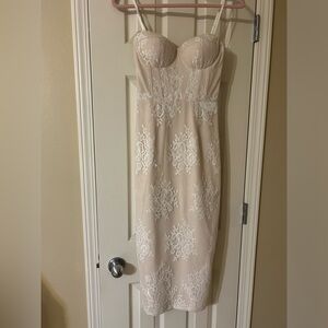 elle zeitoune dress alannah dress white $459 NWT Designer Saks 5th size 6